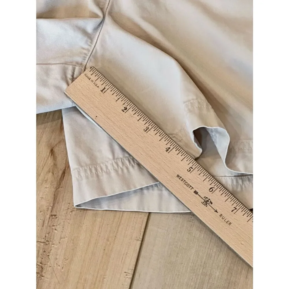 Talbots Cotton Cargo Shorts Cream/Tan Size 12